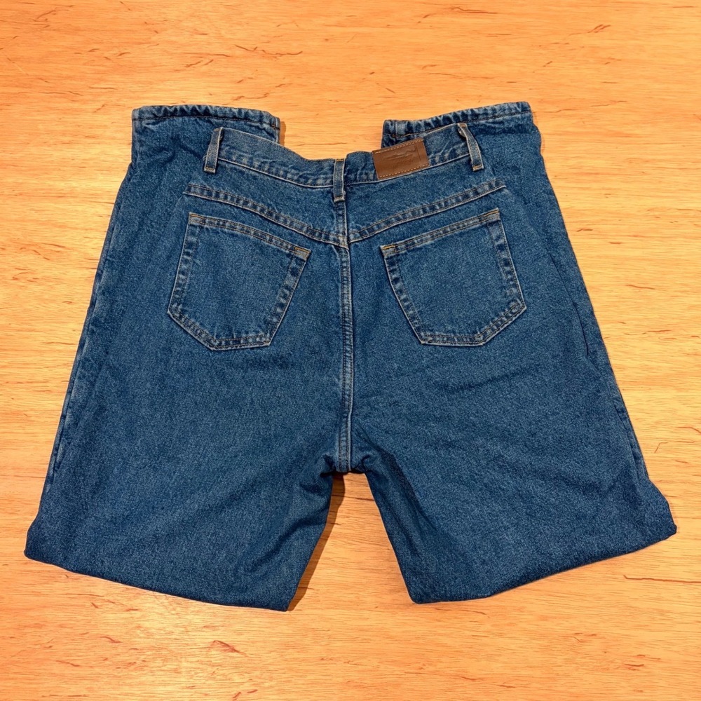 L.L. Bean Vintage Flannel Lined Jeans Womens 8R Blue Denim Straight Leg USA Made